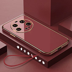 Funda Silicona Ultrafina Goma Carcasa XL3 para Xiaomi Mi 13 Ultra 5G Rojo
