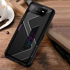 Funda Silicona Ultrafina Goma Carcasa ZJ1 para Asus ROG Phone 6 Pro Negro