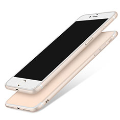 Funda Silicona Ultrafina Goma con Anillo de dedo Soporte A04 para Apple iPhone 7 Plus Oro