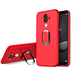 Funda Silicona Ultrafina Goma con Anillo de dedo Soporte para Huawei Mate 10 Pro Rojo