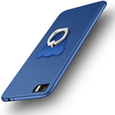 Funda Silicona Ultrafina Goma con Anillo de dedo Soporte para Xiaomi Mi 3 Azul