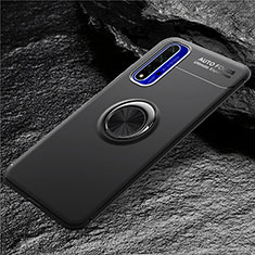 Funda Silicona Ultrafina Goma con Magnetico Anillo de dedo Soporte para Huawei Honor 20S Negro
