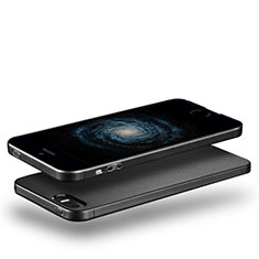 Funda Silicona Ultrafina Goma para Apple iPhone 5 Negro