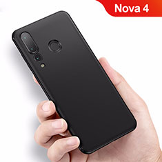Funda Silicona Ultrafina Goma para Huawei Nova 4 Negro