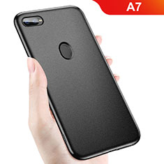 Funda Silicona Ultrafina Goma para Oppo A7 Negro