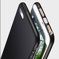 Funda Silicona Ultrafina Goma R01 para Apple iPhone 5S Negro