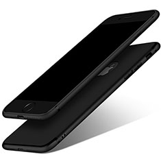 Funda Silicona Ultrafina Goma S02 para Apple iPhone 7 Negro
