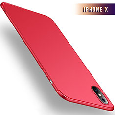 Funda Silicona Ultrafina Goma S02 para Apple iPhone X Rojo