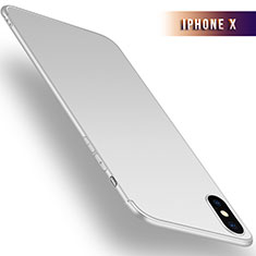 Funda Silicona Ultrafina Goma S02 para Apple iPhone Xs Blanco