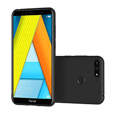 Funda Silicona Ultrafina Goma S02 para Huawei Y6 Prime (2018) Negro