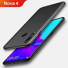 Funda Silicona Ultrafina Goma S04 para Huawei Nova 4 Negro