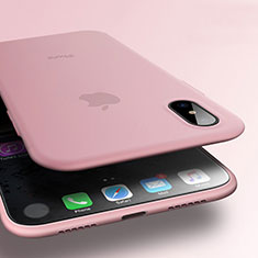 Funda Silicona Ultrafina Goma S07 para Apple iPhone X Rosa