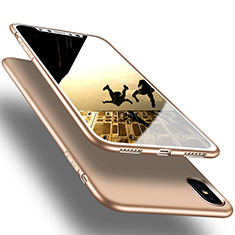 Funda Silicona Ultrafina Goma S16 para Apple iPhone X Oro