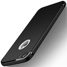 Funda Silicona Ultrafina Goma U01 para Apple iPhone 5 Negro