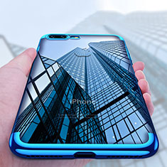 Funda Silicona Ultrafina Transparente A04 para Apple iPhone 7 Plus Azul