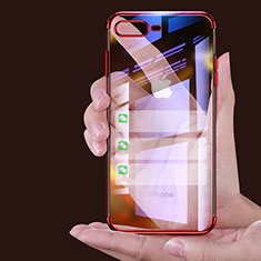 Funda Silicona Ultrafina Transparente A06 para Apple iPhone 7 Plus Rojo