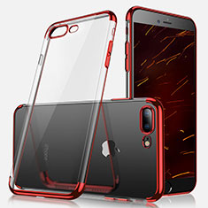 Funda Silicona Ultrafina Transparente A07 para Apple iPhone 8 Plus Rojo