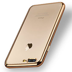 Funda Silicona Ultrafina Transparente A08 para Apple iPhone 7 Plus Oro