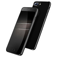 Funda Silicona Ultrafina Transparente A22 para Apple iPhone 7 Plus Negro