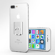Funda Silicona Ultrafina Transparente con Anillo de dedo Soporte A01 para Apple iPhone 8 Plus Claro