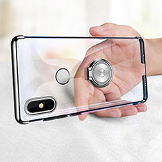 Funda Silicona Ultrafina Transparente con Anillo de dedo Soporte para Xiaomi Mi Mix 2S Claro