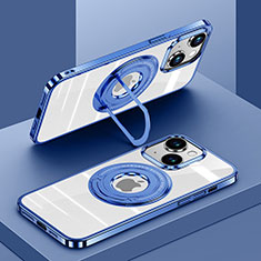 Funda Silicona Ultrafina Transparente con Mag-Safe Magnetic AC1 para Apple iPhone 13 Azul