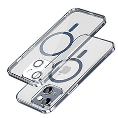 Funda Silicona Ultrafina Transparente con Mag-Safe Magnetic LD1 para Apple iPhone 13 Azul