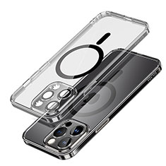Funda Silicona Ultrafina Transparente con Mag-Safe Magnetic LD1 para Apple iPhone 13 Pro Negro