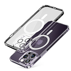 Funda Silicona Ultrafina Transparente con Mag-Safe Magnetic LD1 para Apple iPhone 14 Pro Claro