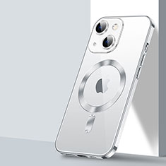 Funda Silicona Ultrafina Transparente con Mag-Safe Magnetic LD2 para Apple iPhone 13 Plata