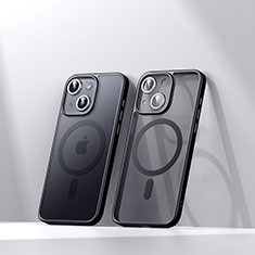 Funda Silicona Ultrafina Transparente con Mag-Safe Magnetic LD4 para Apple iPhone 14 Negro