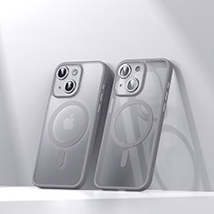 Funda Silicona Ultrafina Transparente con Mag-Safe Magnetic LD4 para Apple iPhone 14 Plus Gris