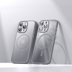 Funda Silicona Ultrafina Transparente con Mag-Safe Magnetic LD4 para Apple iPhone 14 Pro Gris