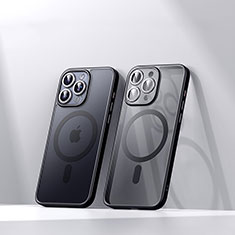 Funda Silicona Ultrafina Transparente con Mag-Safe Magnetic LD4 para Apple iPhone 14 Pro Negro