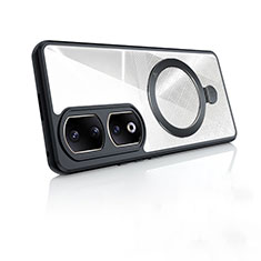 Funda Silicona Ultrafina Transparente con Mag-Safe Magnetic P01 para Huawei Honor 90 Pro 5G Negro