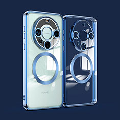 Funda Silicona Ultrafina Transparente con Mag-Safe Magnetic P01 para Huawei Mate 60 Azul