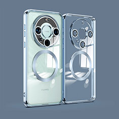 Funda Silicona Ultrafina Transparente con Mag-Safe Magnetic P01 para Huawei Mate 60 Azul Cielo