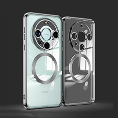 Funda Silicona Ultrafina Transparente con Mag-Safe Magnetic P01 para Huawei Mate 60 Negro