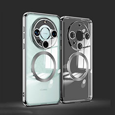 Funda Silicona Ultrafina Transparente con Mag-Safe Magnetic P01 para Huawei Mate 60 Pro Negro