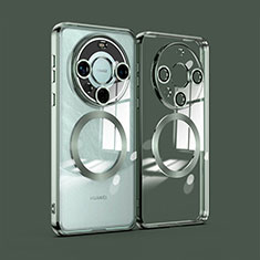 Funda Silicona Ultrafina Transparente con Mag-Safe Magnetic P01 para Huawei Mate 60 Pro+ Plus Verde