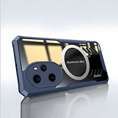 Funda Silicona Ultrafina Transparente con Mag-Safe Magnetic P02 para Huawei Honor 100 Pro 5G Azul