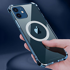 Funda Silicona Ultrafina Transparente con Mag-Safe Magnetic para Apple iPhone 12 Mini Claro