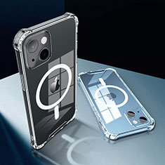 Funda Silicona Ultrafina Transparente con Mag-Safe Magnetic para Apple iPhone 14 Plus Claro