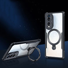 Funda Silicona Ultrafina Transparente con Mag-Safe Magnetic para Huawei Honor X7b Negro