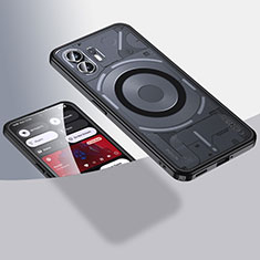 Funda Silicona Ultrafina Transparente con Mag-Safe Magnetic QK1 para Nothing Phone 2 Negro