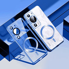 Funda Silicona Ultrafina Transparente con Mag-Safe Magnetic S01 para Huawei P60 Pro Azul