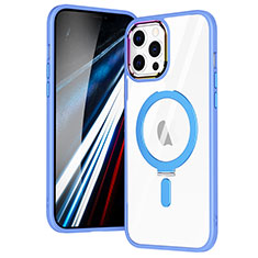 Funda Silicona Ultrafina Transparente con Mag-Safe Magnetic SD1 para Apple iPhone 12 Pro Azul Cielo