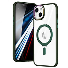 Funda Silicona Ultrafina Transparente con Mag-Safe Magnetic SD1 para Apple iPhone 13 Verde