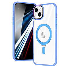 Funda Silicona Ultrafina Transparente con Mag-Safe Magnetic SD1 para Apple iPhone 14 Plus Azul Cielo
