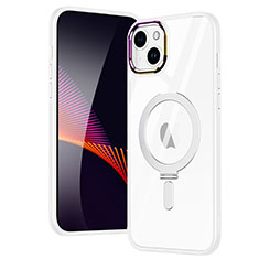 Funda Silicona Ultrafina Transparente con Mag-Safe Magnetic SD1 para Apple iPhone 15 Plata